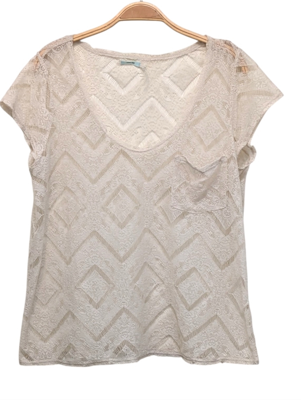 Anthropologie Kimchi Blue Sheer Boho Festival Crochet Top Large